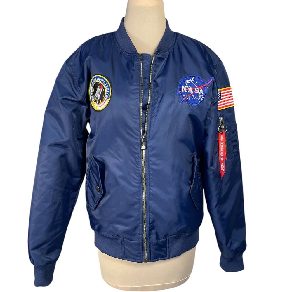 ASSTSERIES Militare NASA 100th Space Shuttle Mission Bomber Jacket